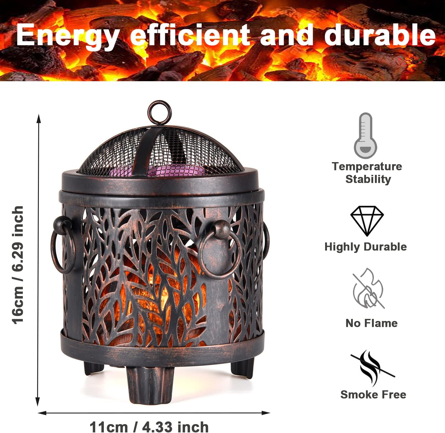 Campfire Wax Warmer 4-in-1 Metal Electric Aromatherapy Burner