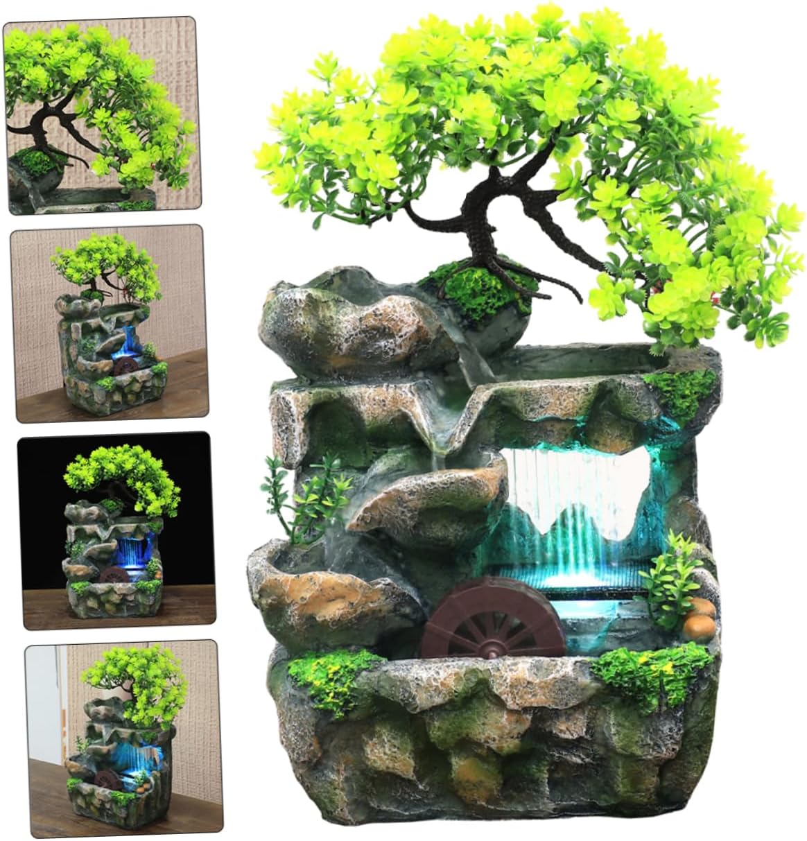 LIFKOME Tabletop Fountain Waterfall Indoor Decor