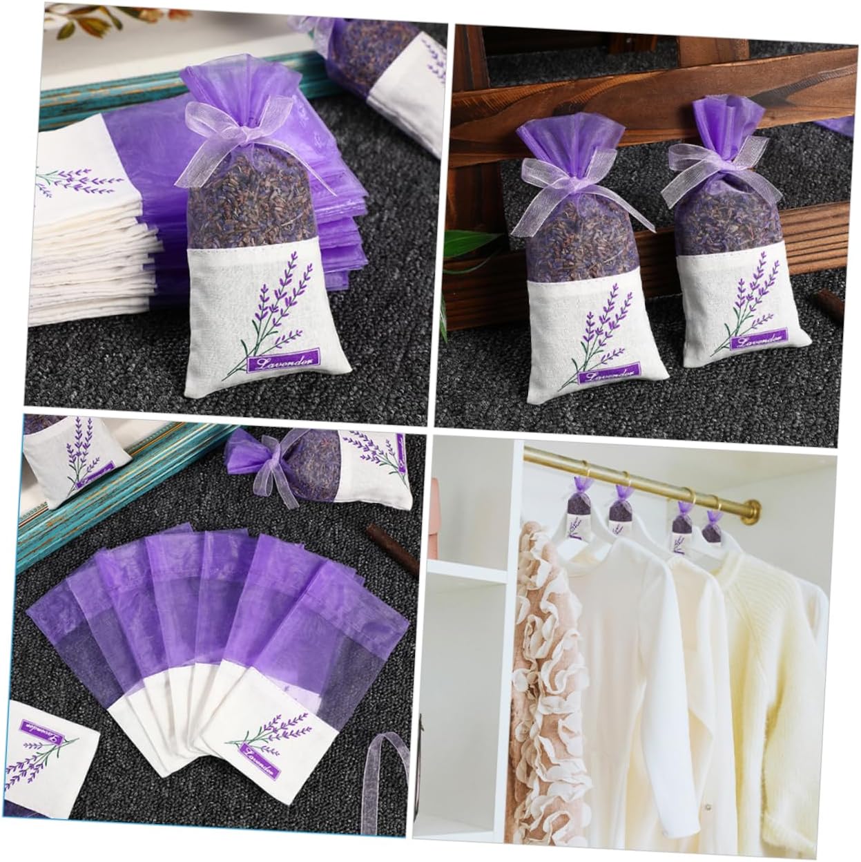 Alipis Lavender Sachet Bags 50pcs Set for Dried Lavender Storage