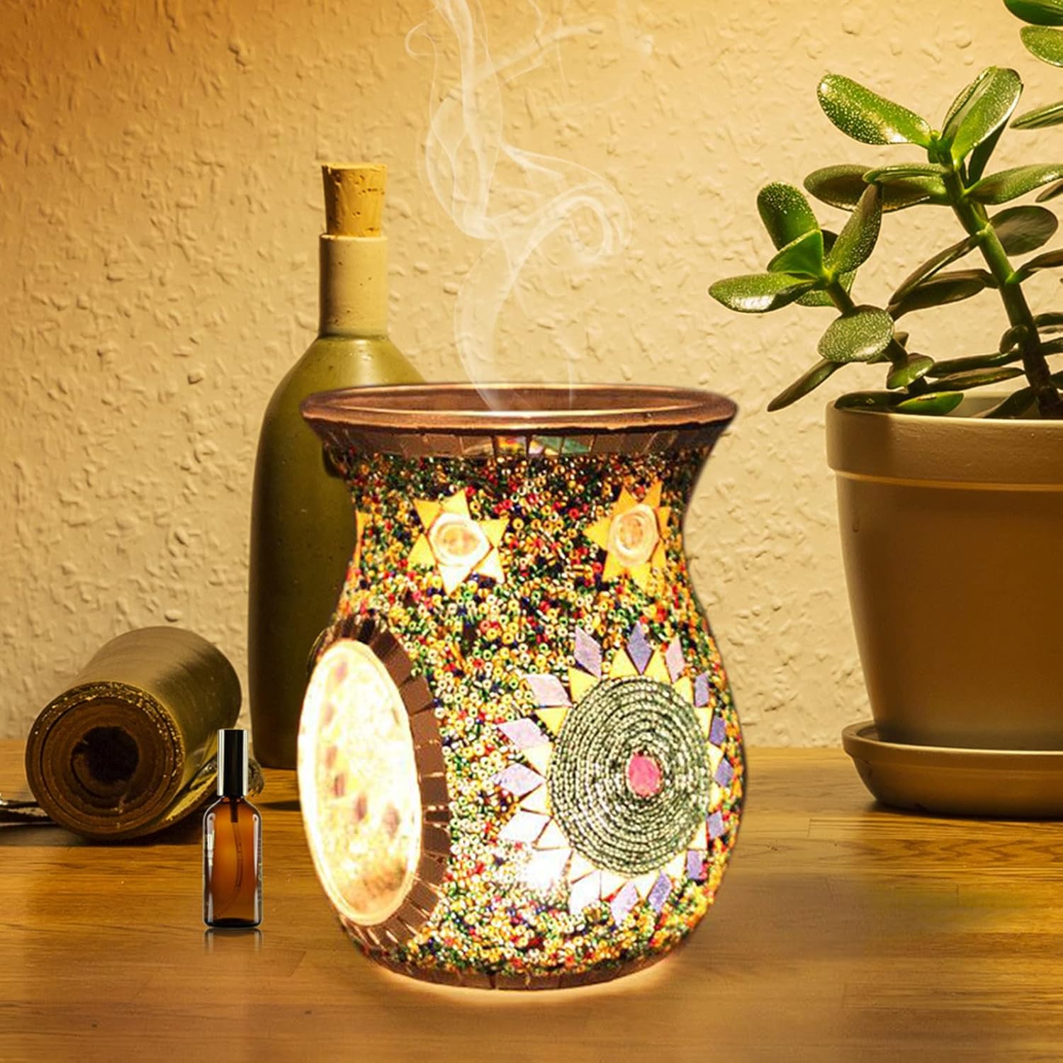 Lyellfe 2 Pack Mosaic Glass Diffuser