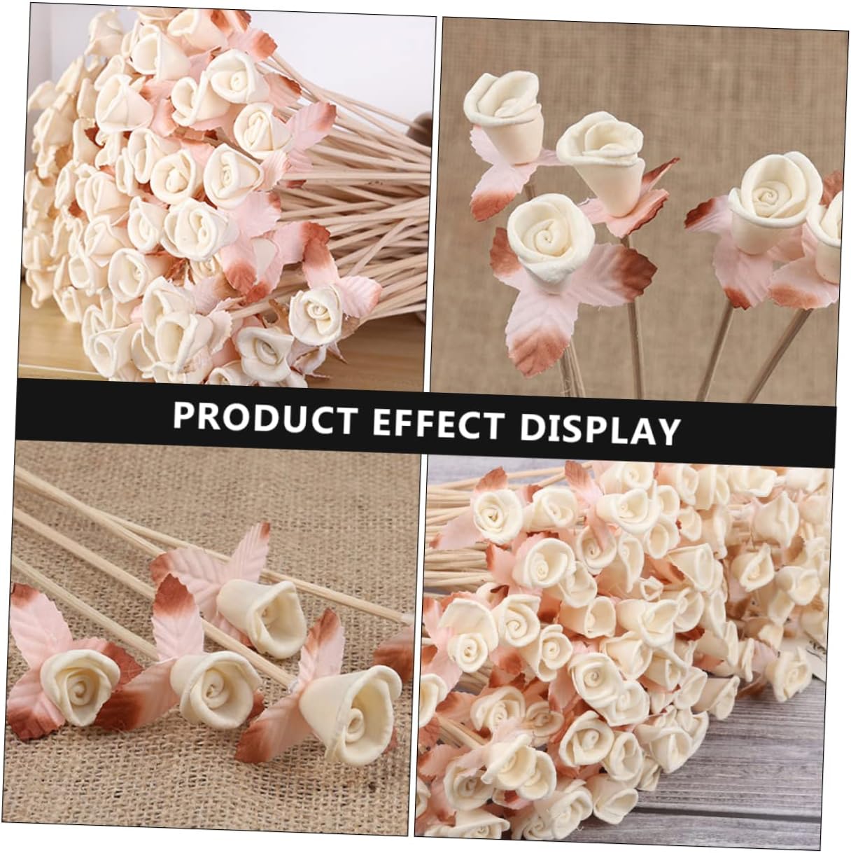 ORFOFE 6 Pcs Flower Rattan Diffuser Sticks for Home Fragrance Enhancement
