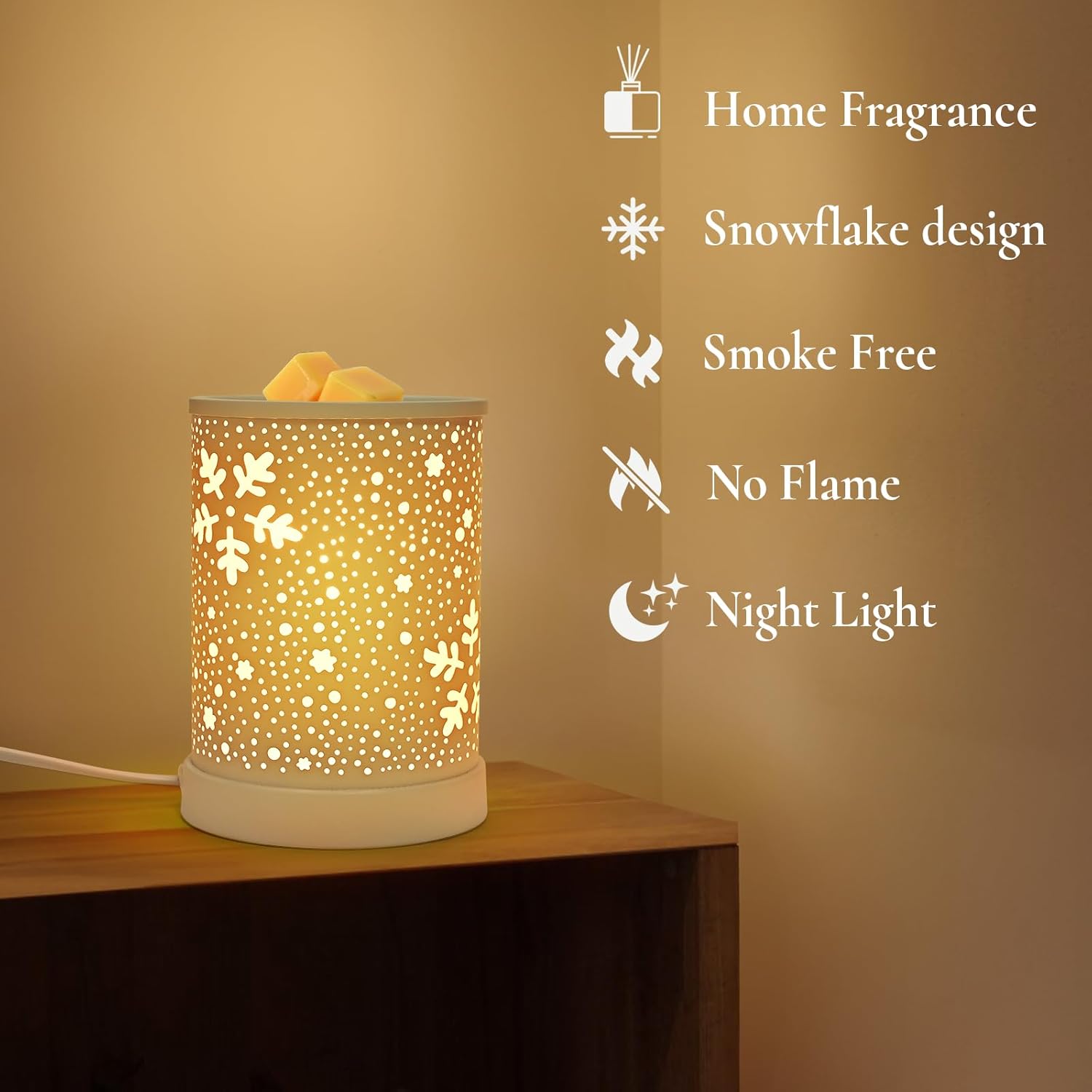 2-in-1 Electric Wax Melter with Timer and 2 Bulbs