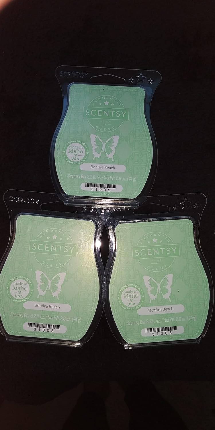 Scentsy Bonfire Beach Wickless Candle Tart Warmer 3-Pack