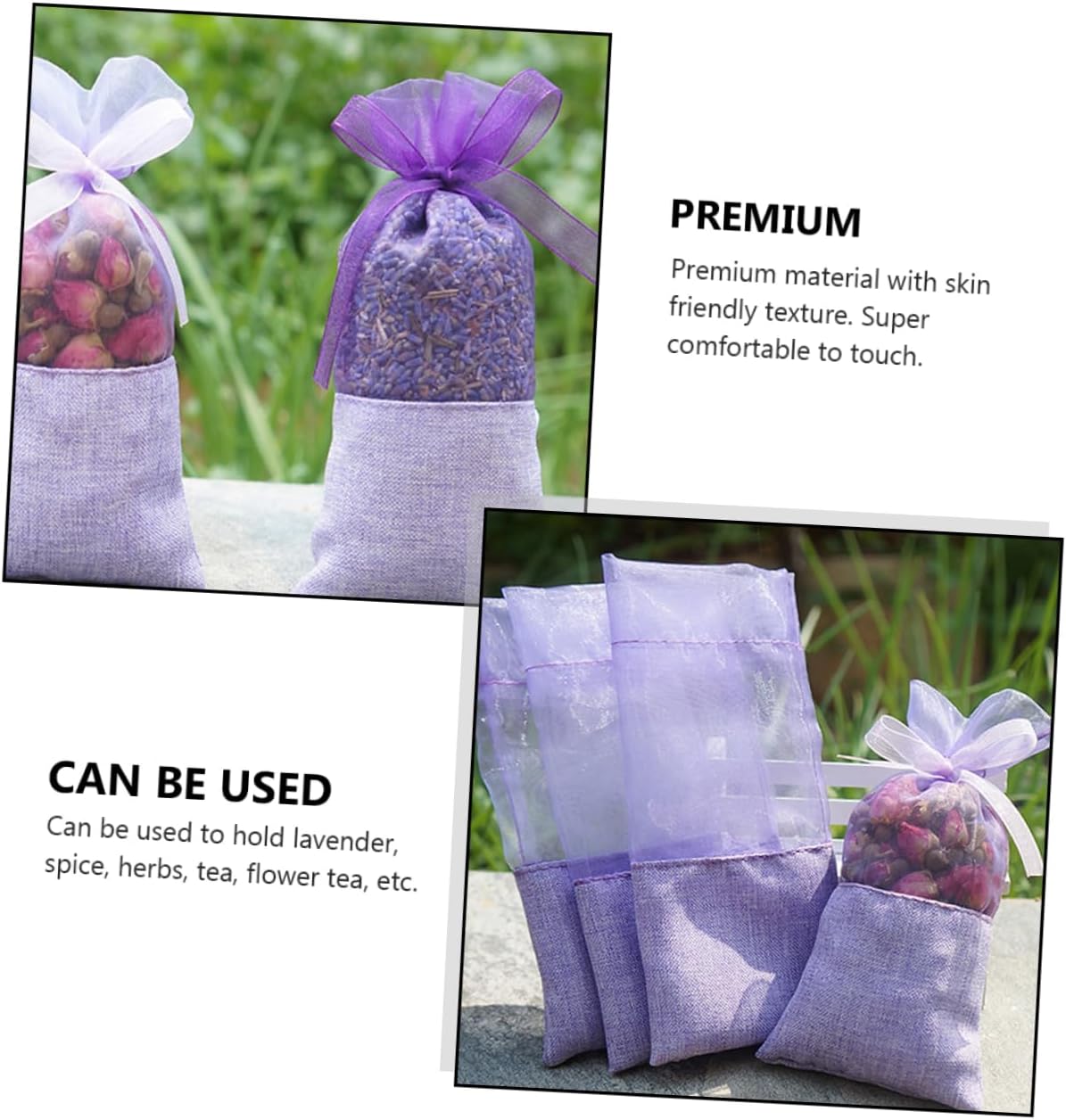 OATIPHO 24pcs Lavender Sachet Bags Air Freshener Pouches