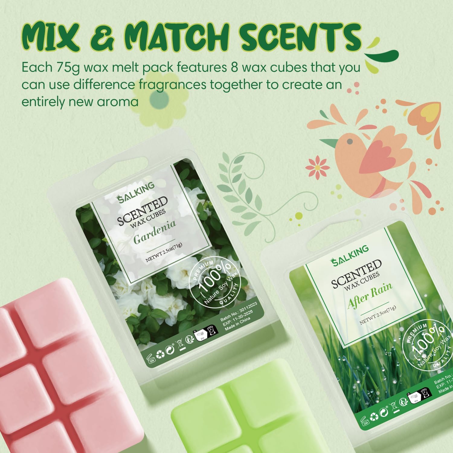 Salking Spring Scented Wax Melts Gift Set 8x26 oz