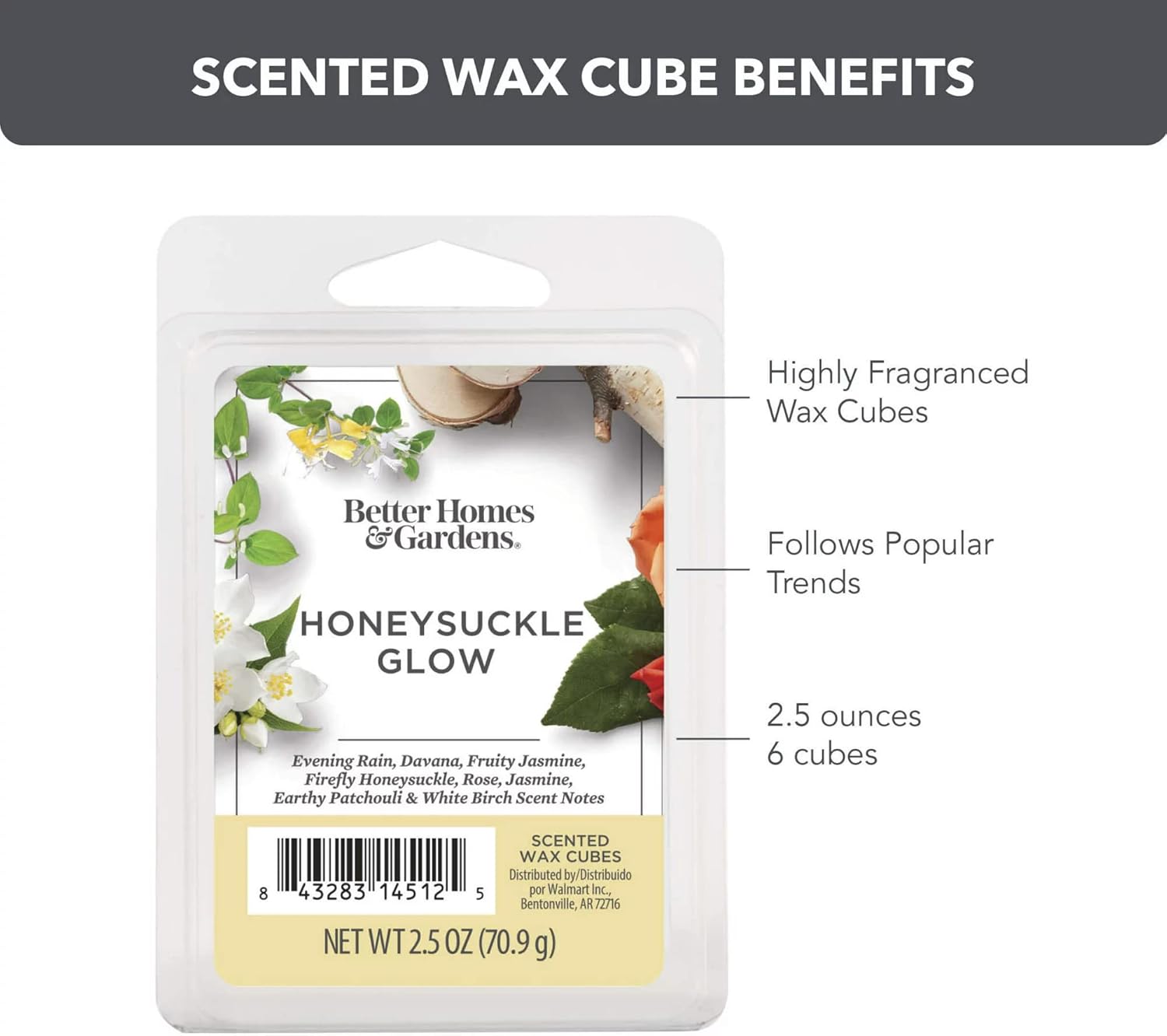 Better Homes and Gardens Honeysuckle Glow Wax Melts 2 Pack