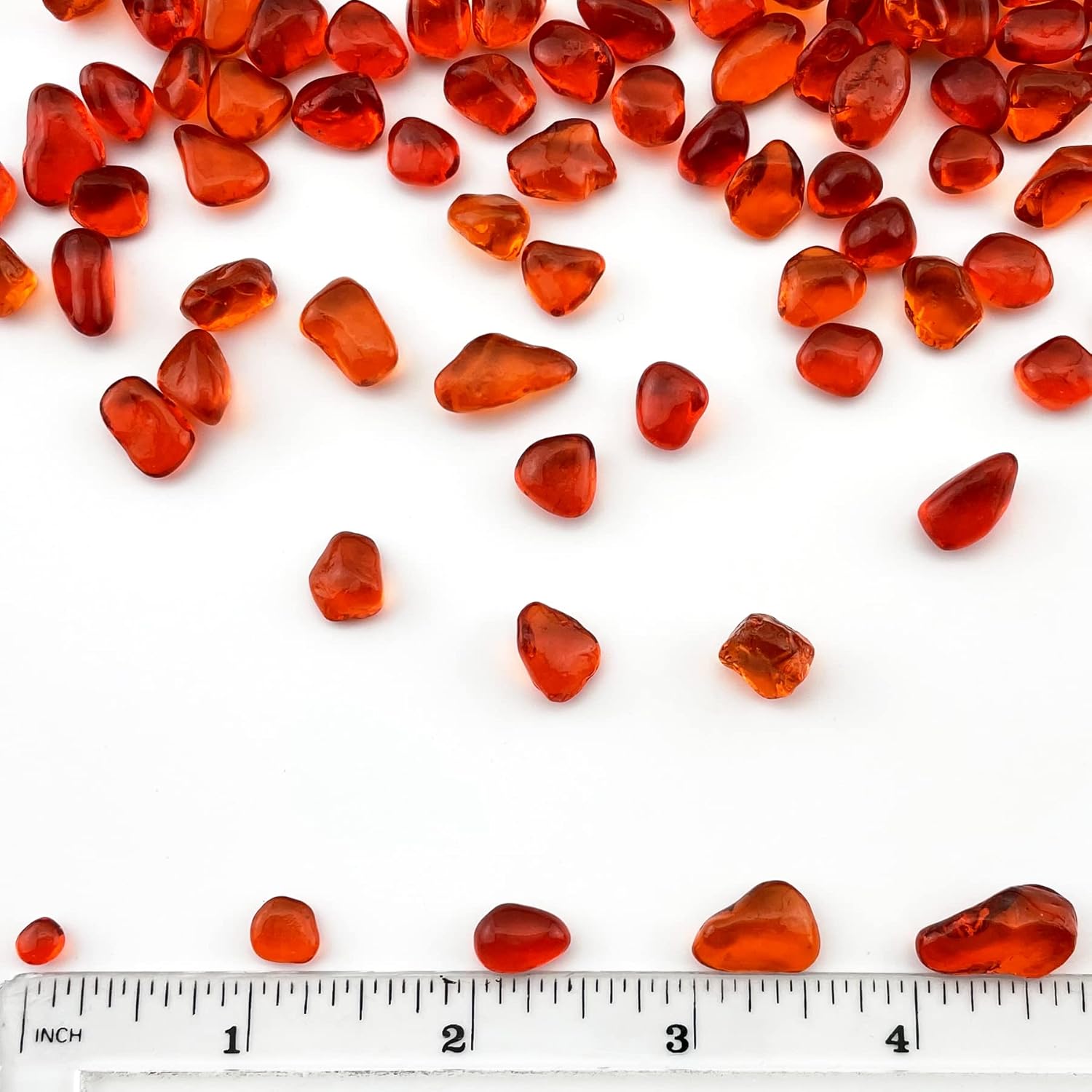 CYS EXCEL Red Orange Glass Vase Filler 10 LBS