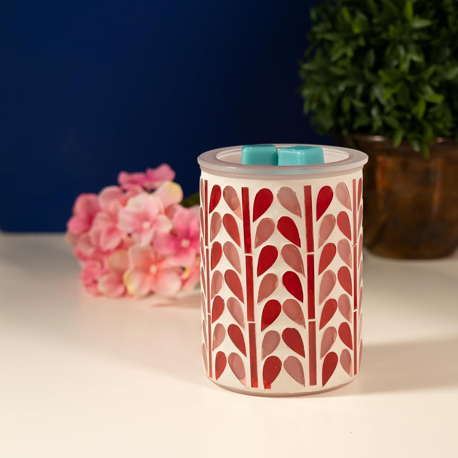 Scentsationals Wax Melt Warmer - Cosmic Red Mosaic Design