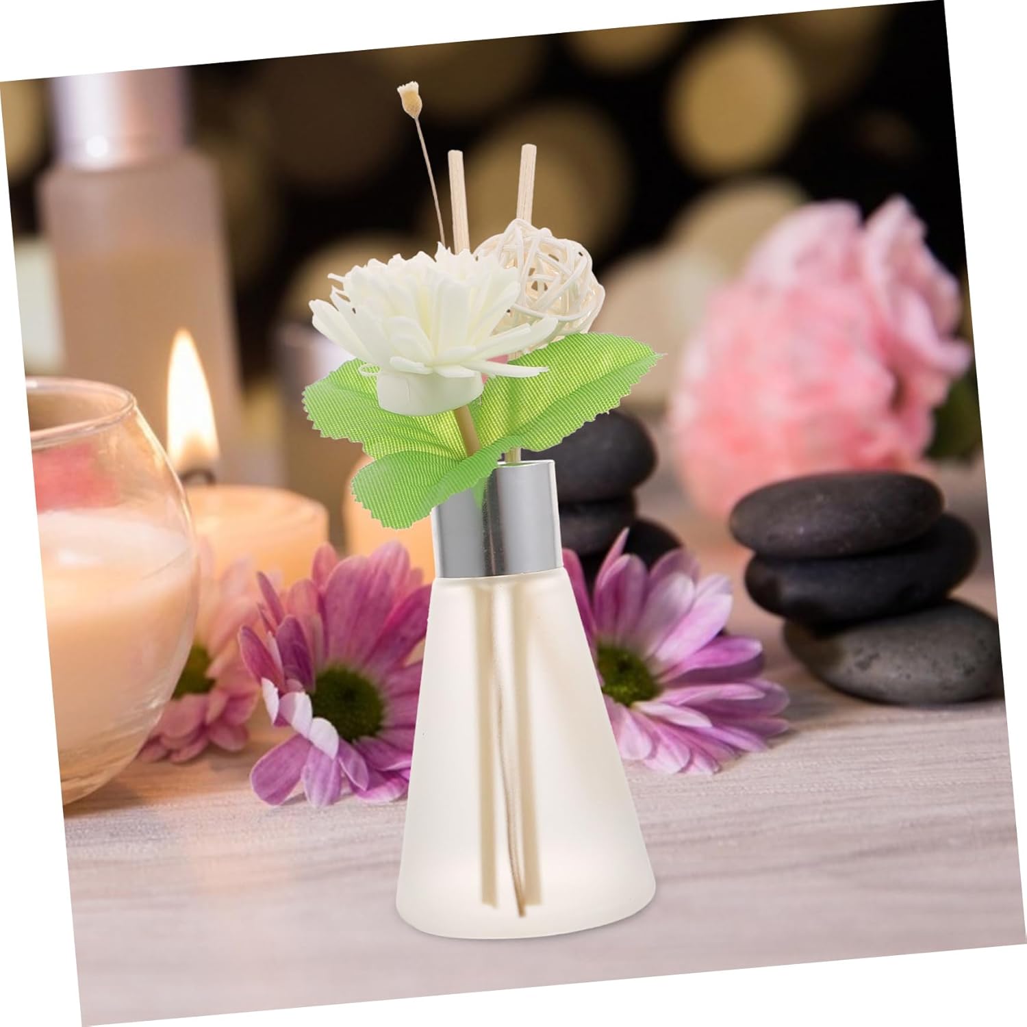 3pcs Dried Flower Glass Diffuser for Home Office Decor
