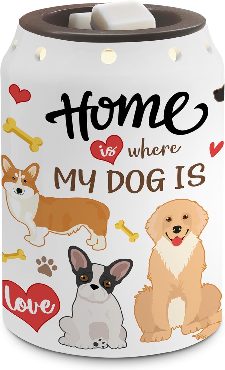 Dog Wax Melt Warmer Ceramic Dog Decor Cozy Home Fragrance