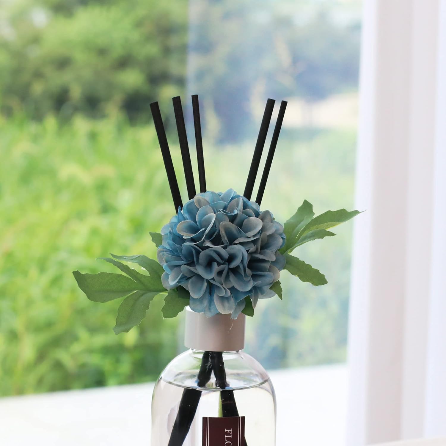 Aronica Teal Diffuser Set with Artificial Flowers