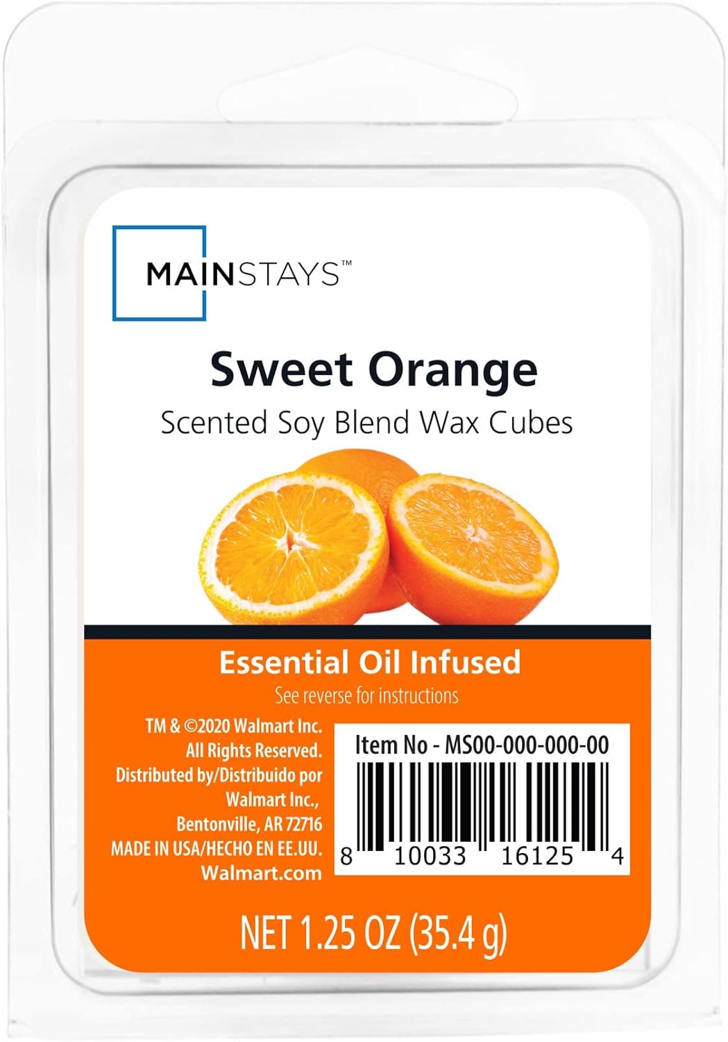 Sweet Orange Soy Wax Melts 6 Cubes 125oz