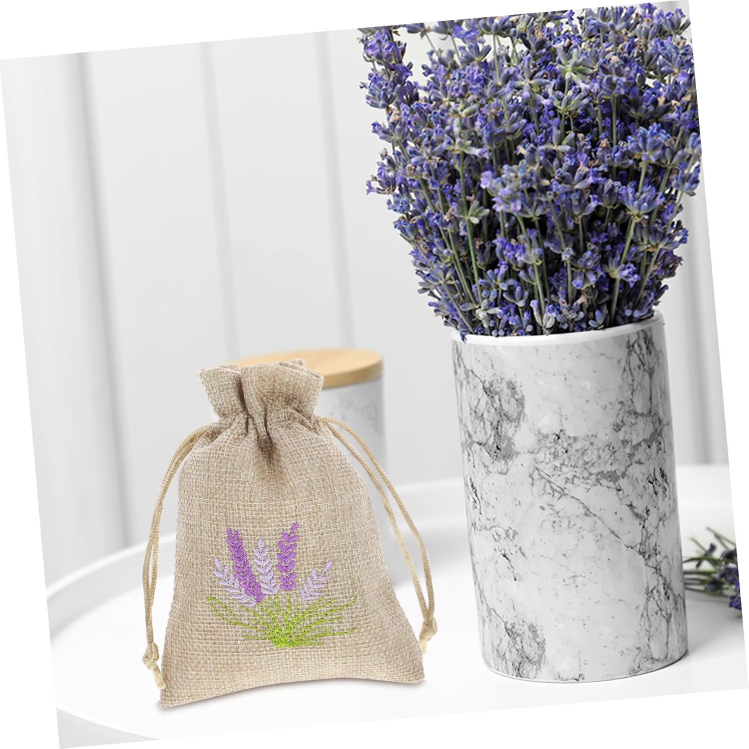 Refillable Lavender Sachet Bags 10pcs for Home and Car Use