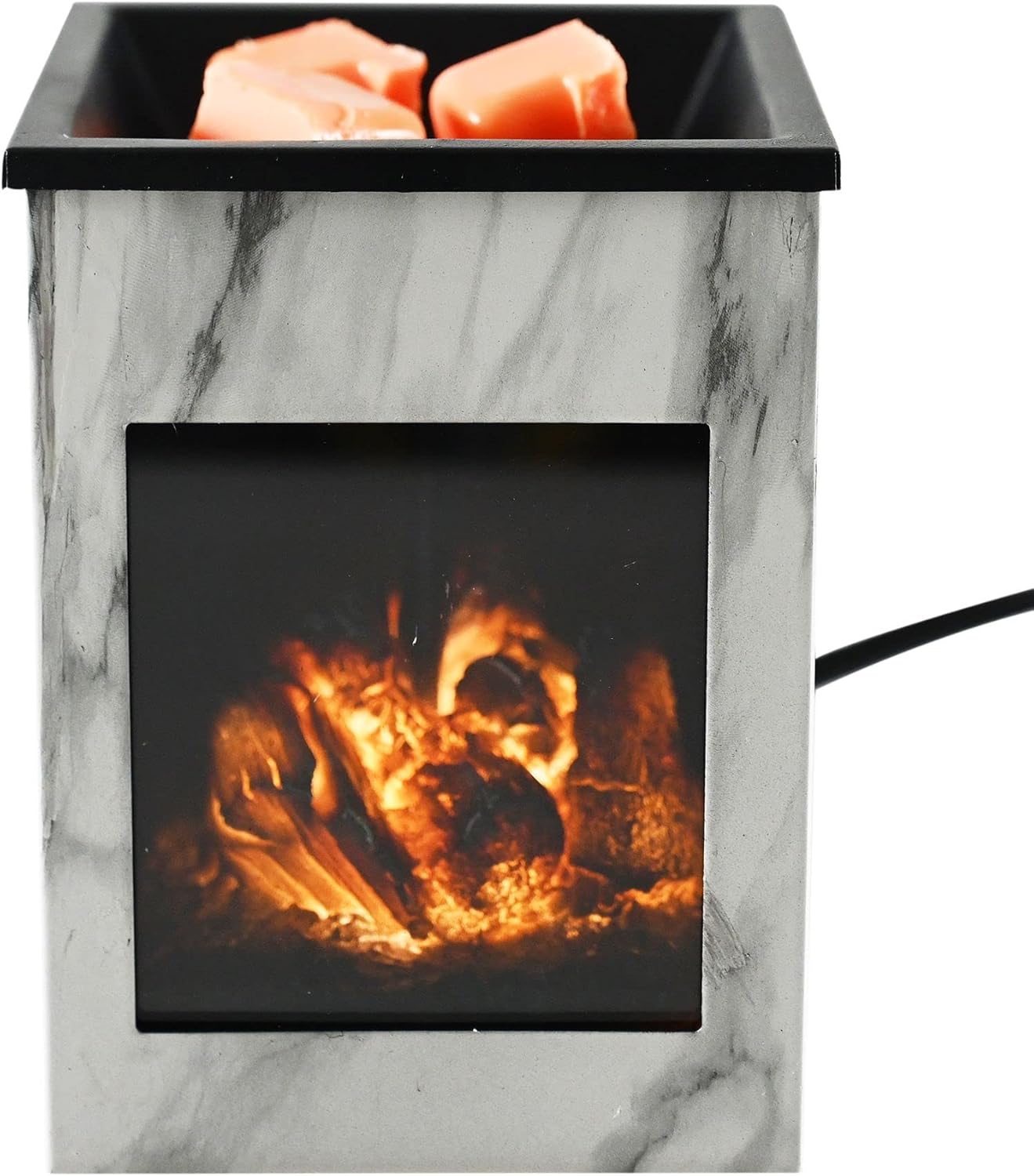 Home-X Glowing Fireplace Wax Warmer with Electric Flame