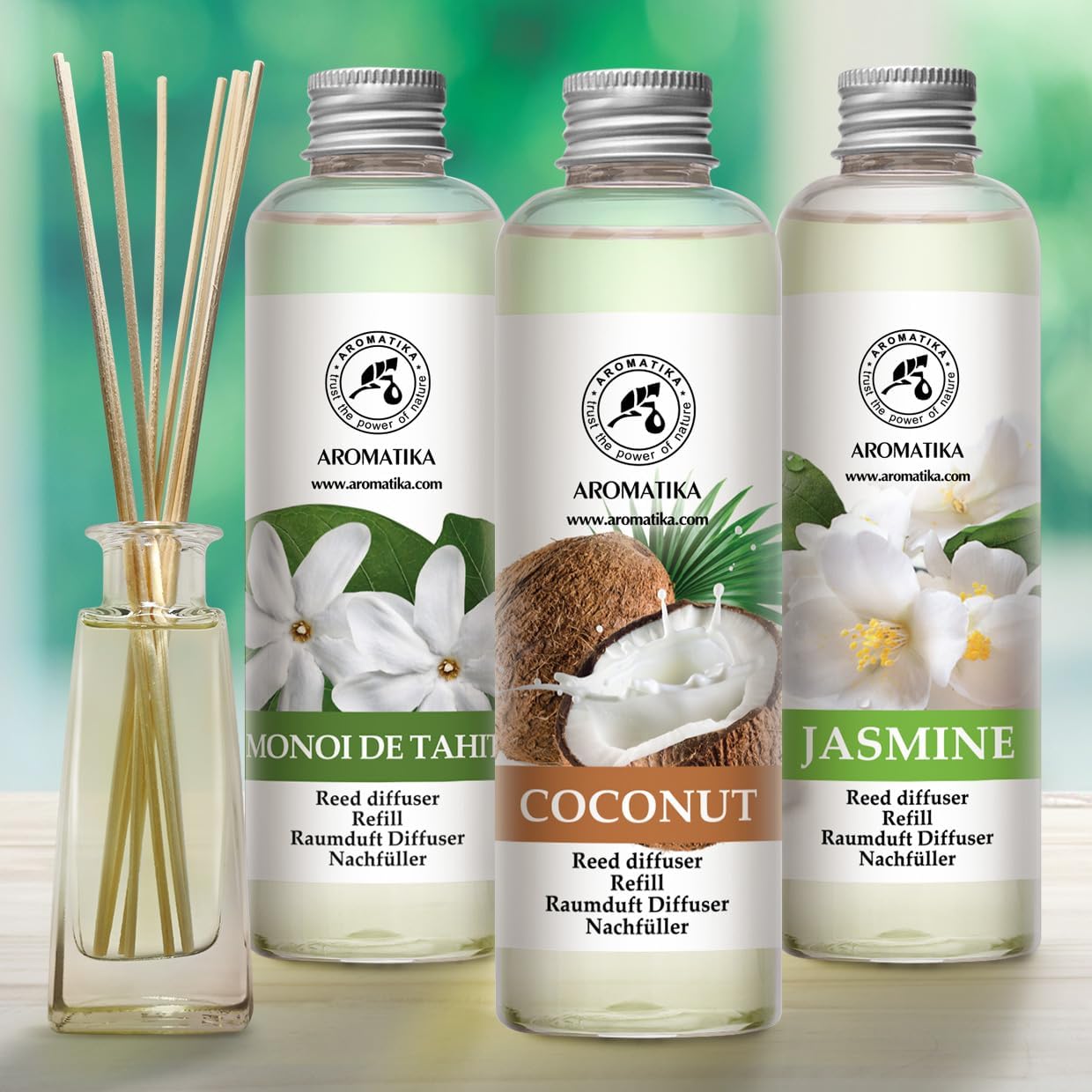 Jasmine Reed Diffuser Refill - Fresh Long Lasting Aroma