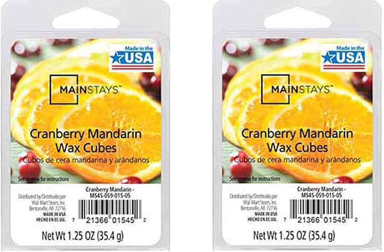 2 Pack Cranberry Mandarin Scented Wax Cubes 1