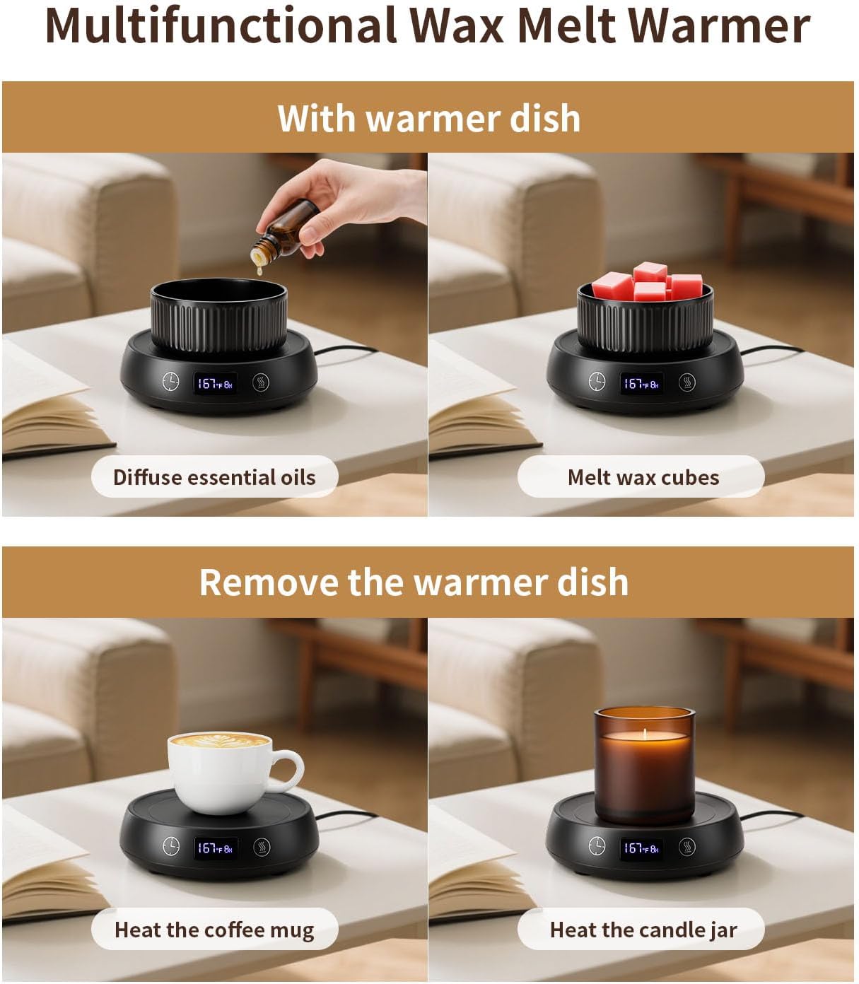 Lyty 3-in-1 Wax Melt Warmer with 8H Auto Shut Off