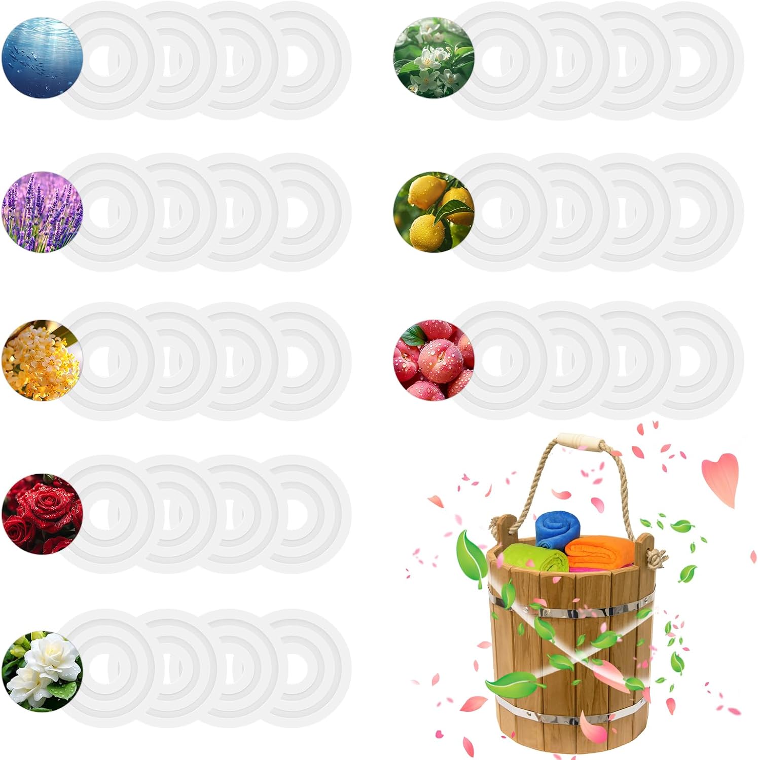 32PCS Scented Towel Warmers with 8 Scents