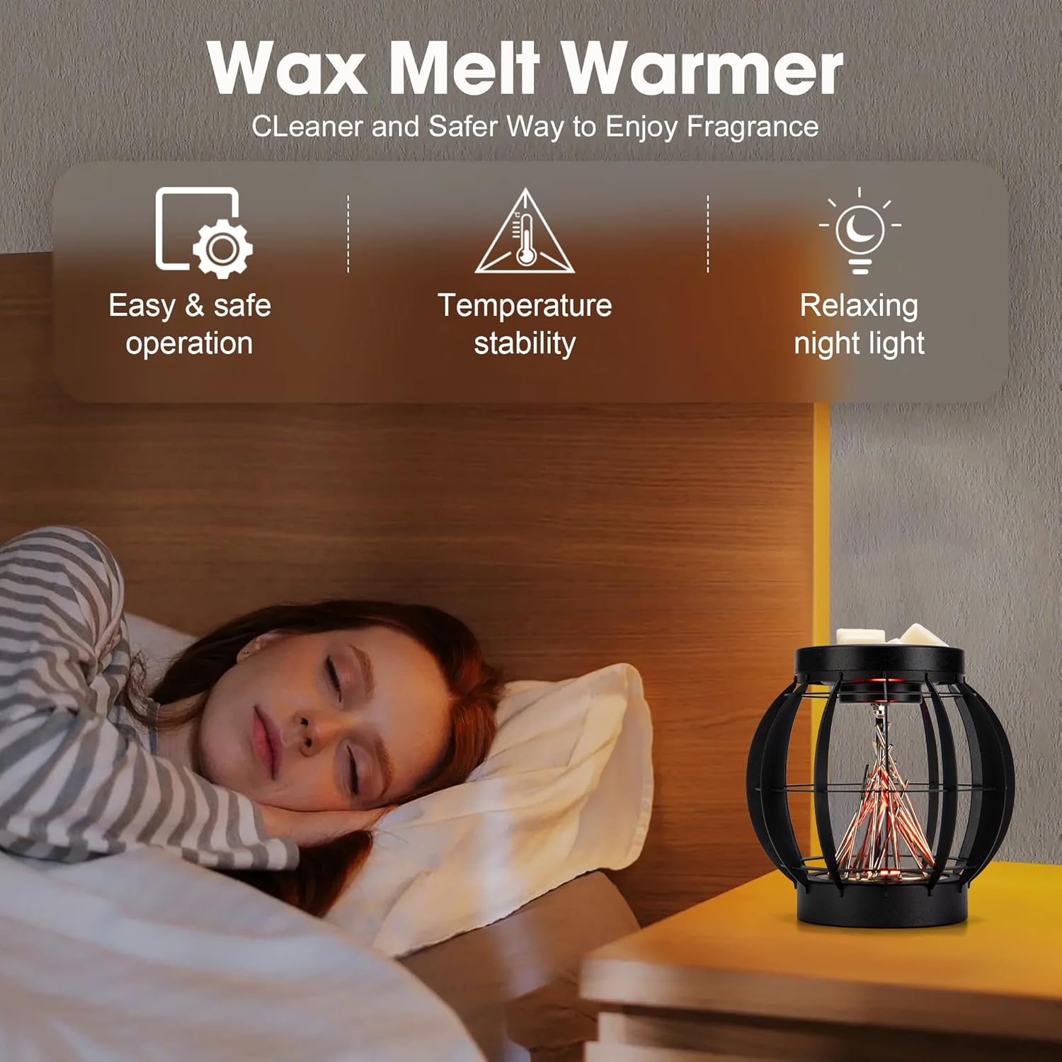 GXD Campfire Wax Warmer with Breathing Light