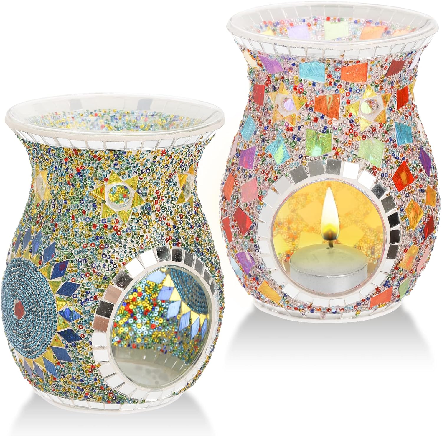 Lyellfe 2 Pack Mosaic Glass Diffuser
