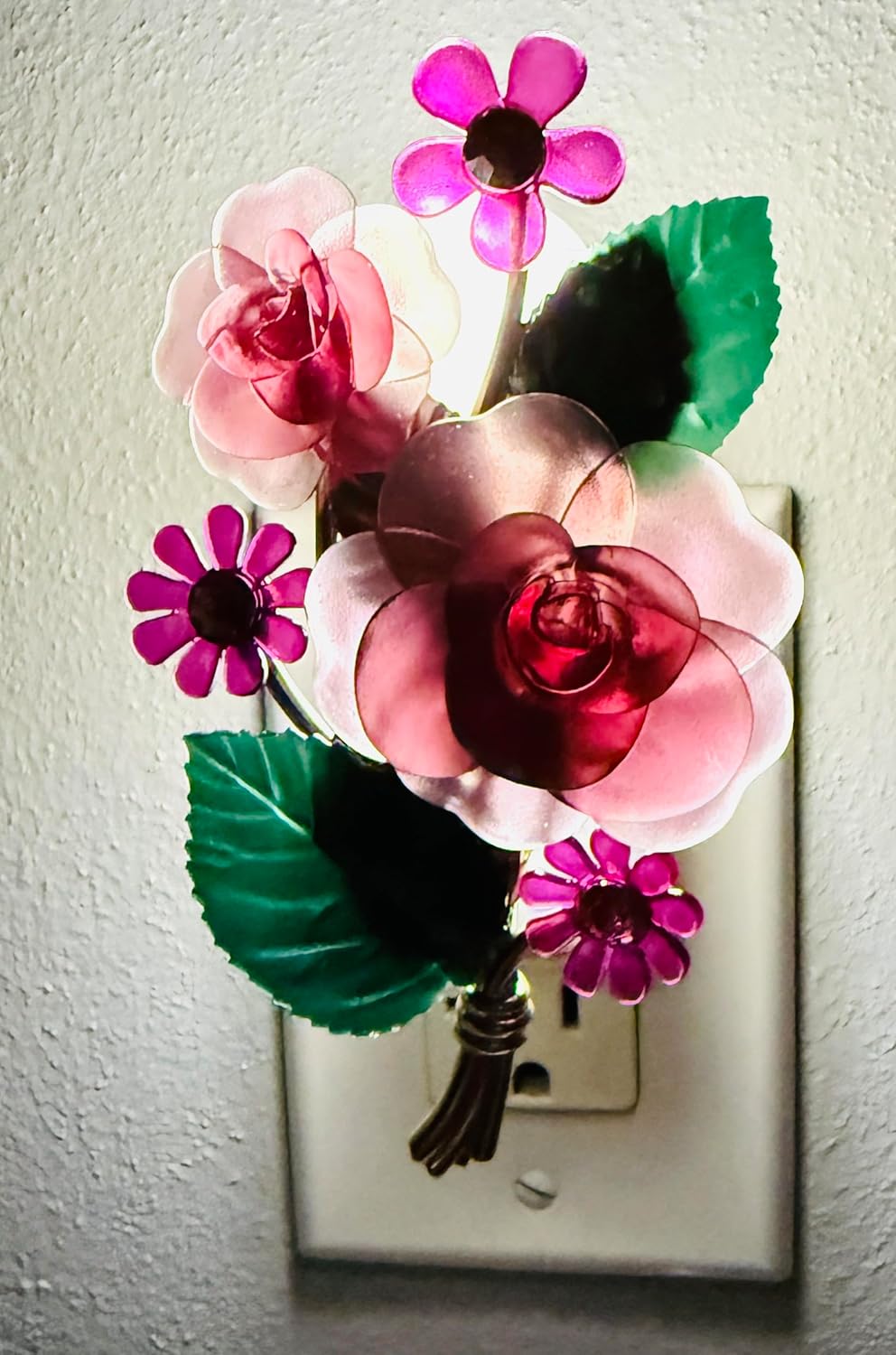 Pink Roses Adjustable Wallflowers Scent Control Nightlight Plug