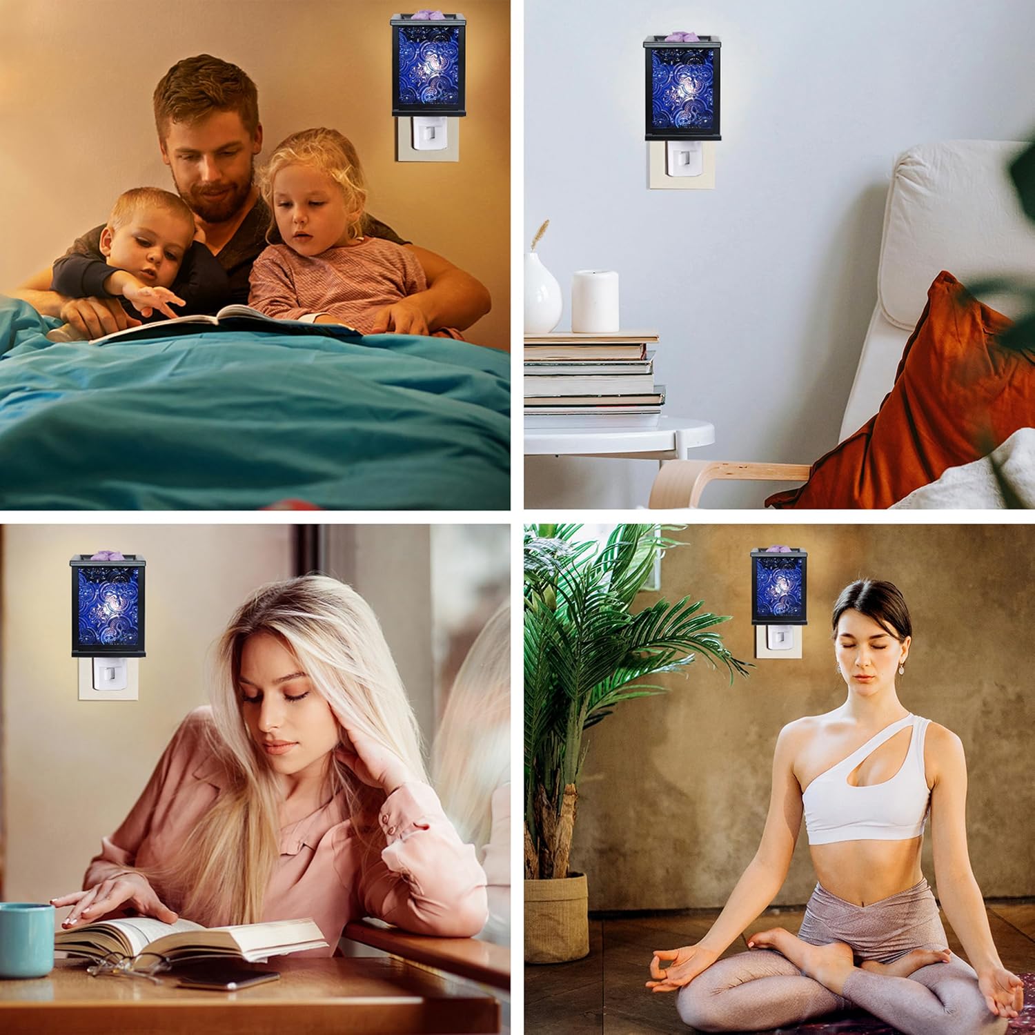 Moroccan Wall Plug-In Electric Wax Melt Warmer with Night Light