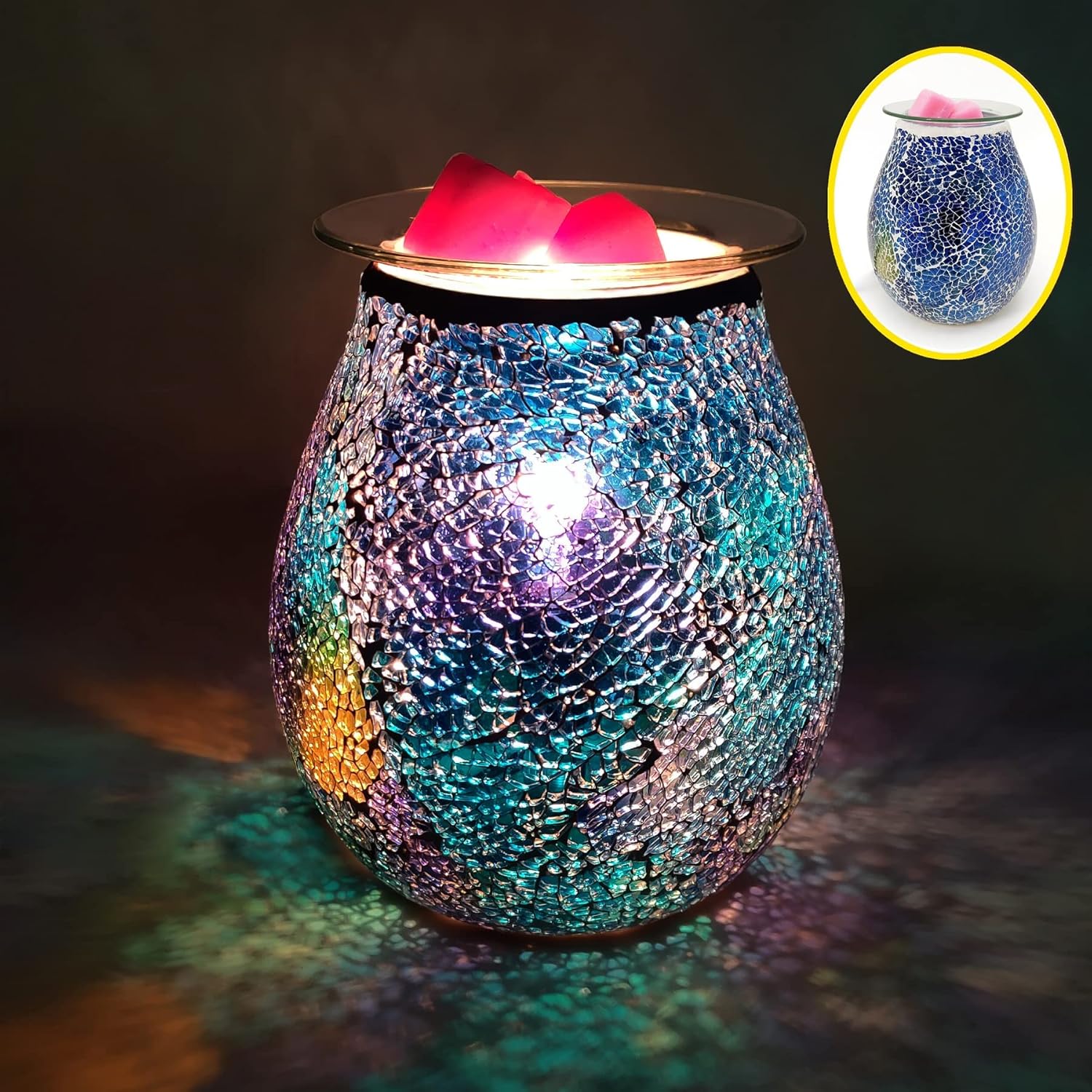 WNP Electric Wax Melt Warmer Glass Scented Candle Warmer