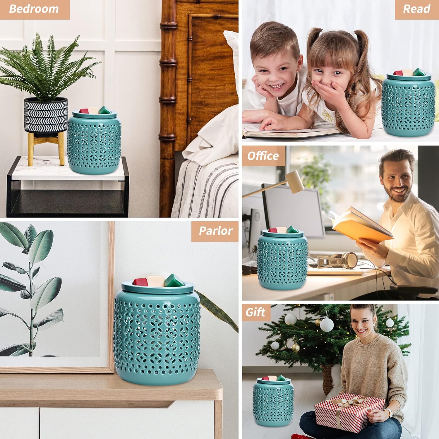 ASAWASA Ceramic Wax Melter with Timer and Light