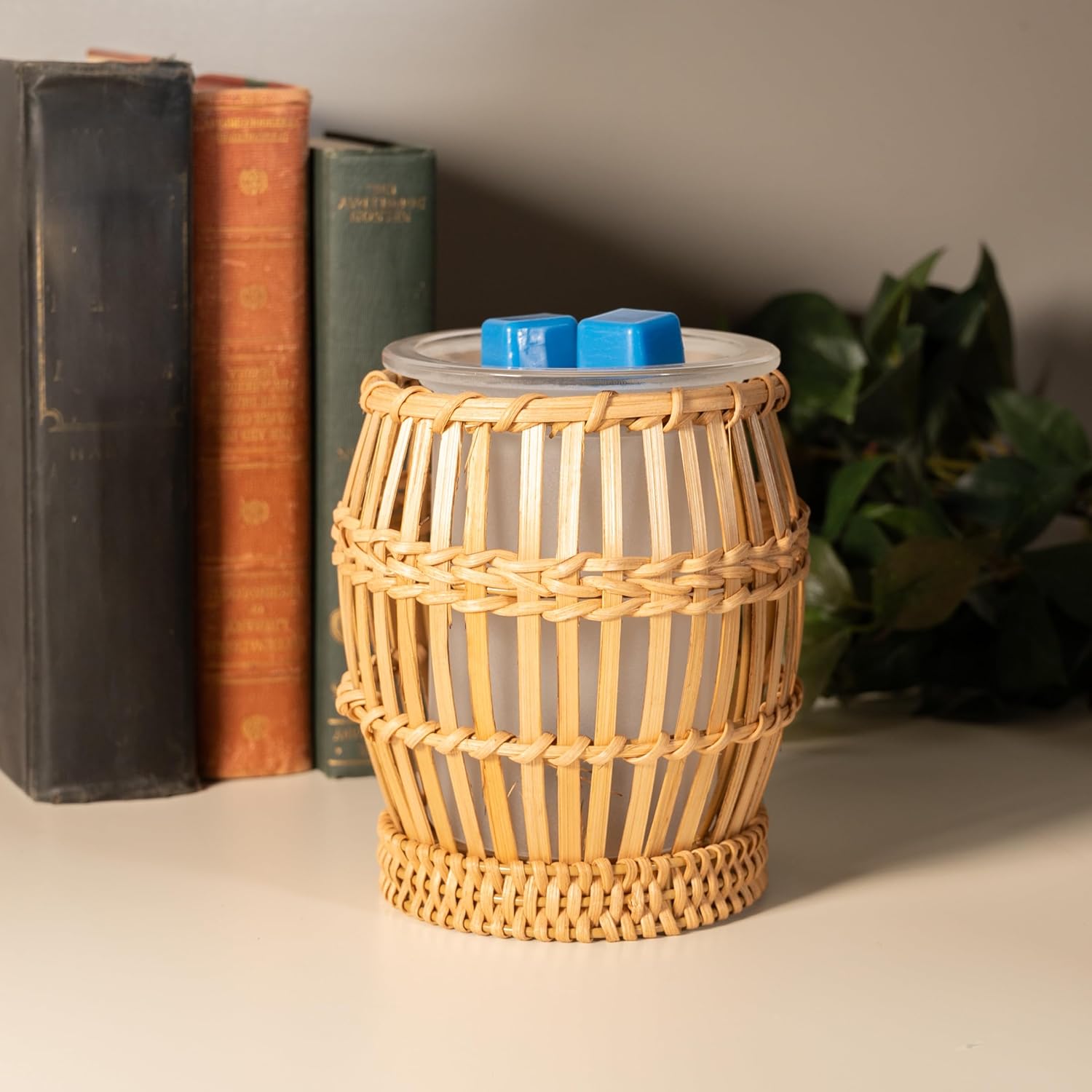 Scentsationals Wax Warmer with Basket Rattan Design
