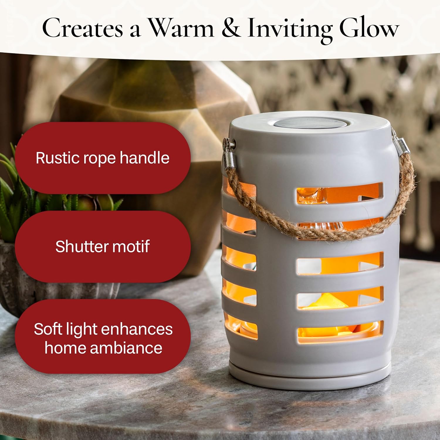 Shutter Lantern Candle Warmer for Wax Melts