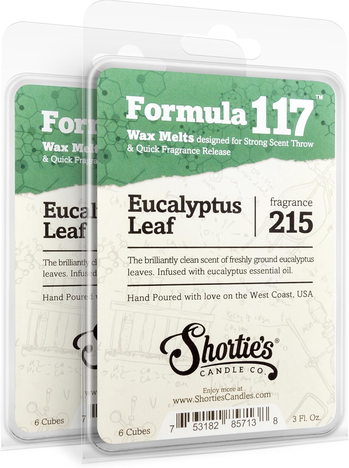 Eucalyptus Leaf Wax Melts 6 Oz Total - Made With Essential Oils