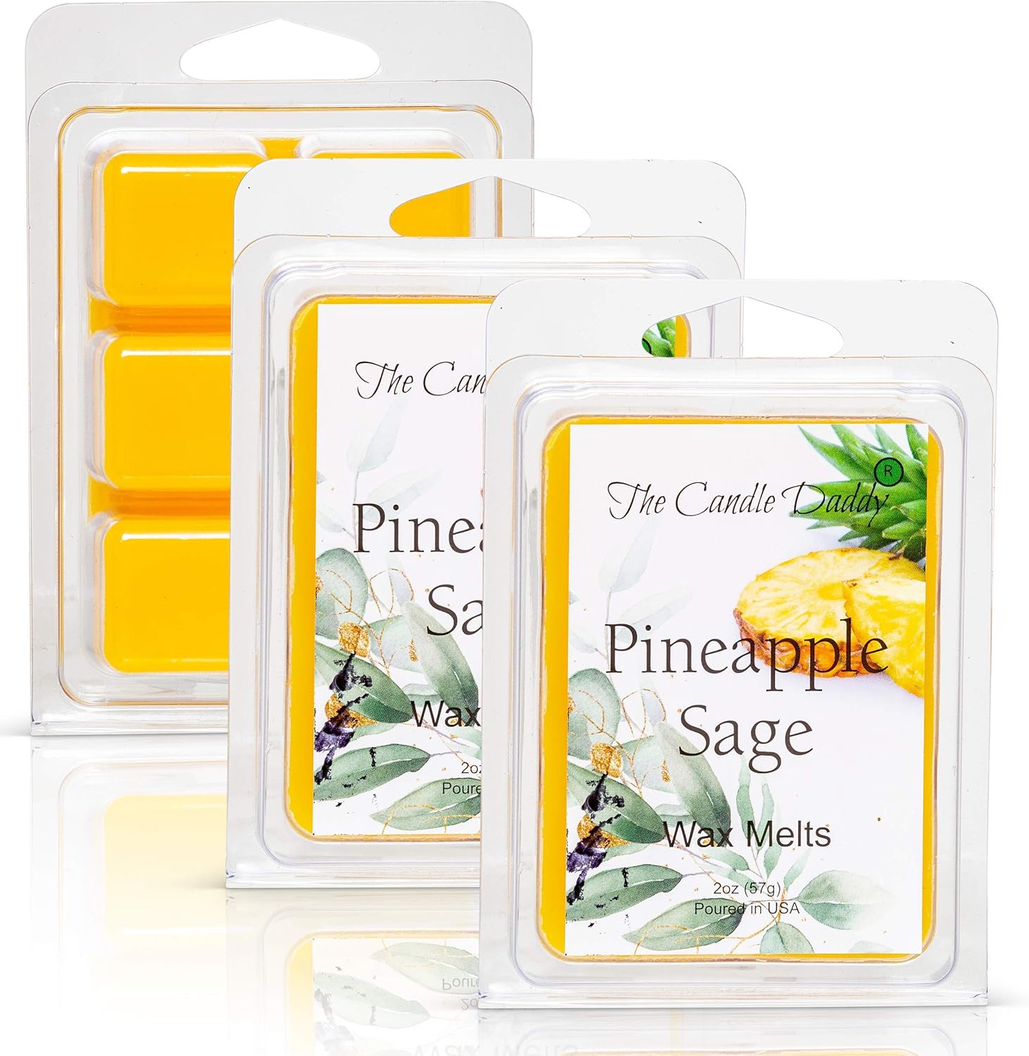 Pineapple Sage Tropical Herbal Scented Wax Melts - 2 Ounces 6 Cubes