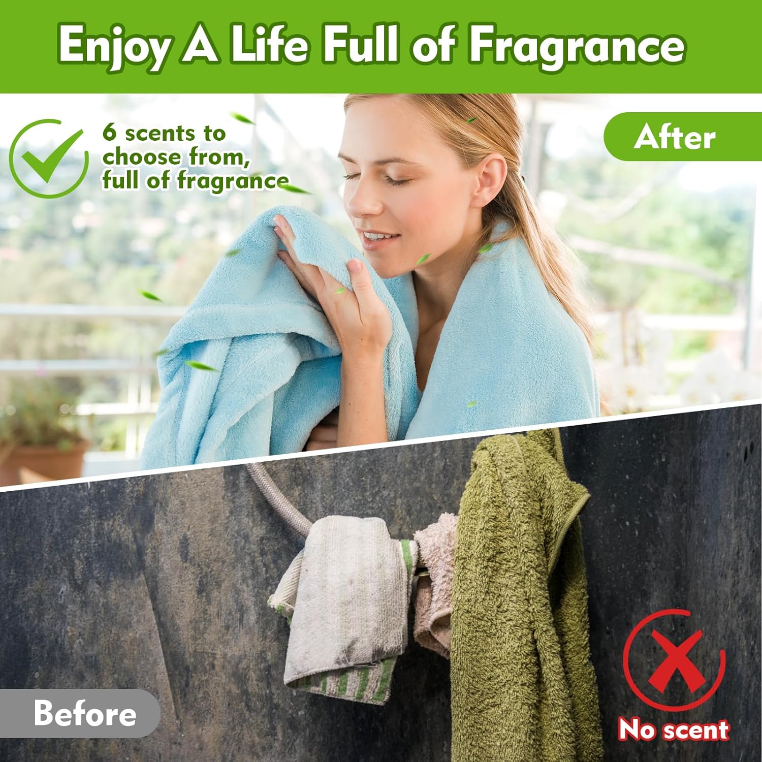 30pcs Scented Sheets for Towel Warmer with 6 Scents
