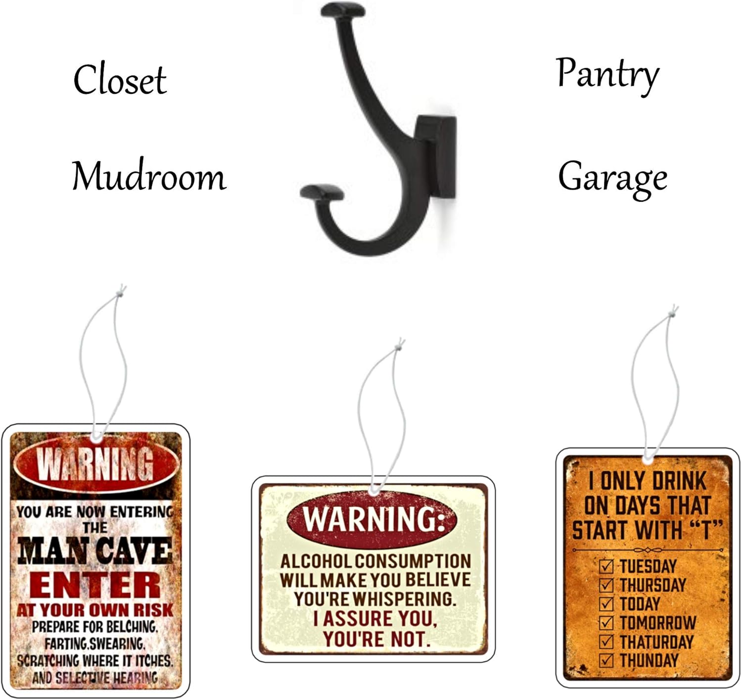 Hanging Funny Car Air Fresheners 3pcs Package with Long Lasting Scent