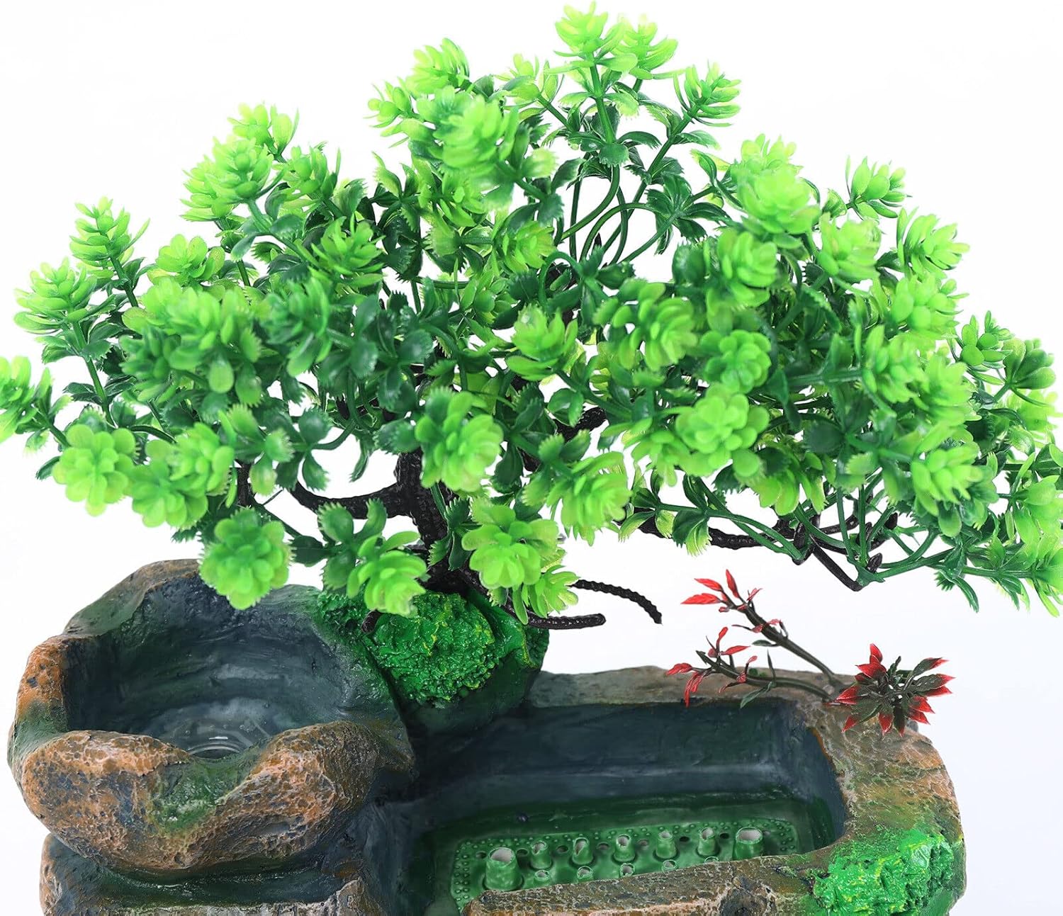 DDBESSIC Rockery Stream Tabletop Fountain with LED Light