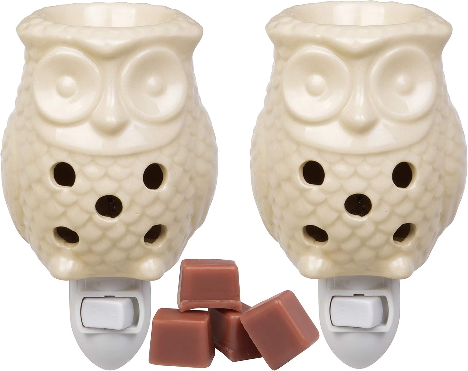 Owl Plug In Fragrance Wax Melt Warmers 2 Pack - Cinnamon Scented