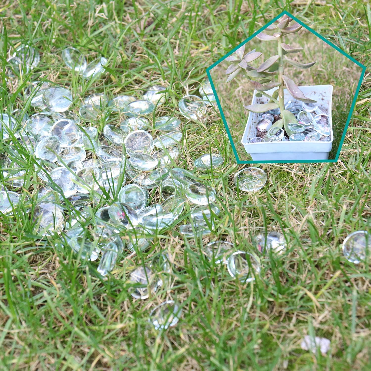 Clear Glass Marbles for Vases 5 LB Decorative Stones