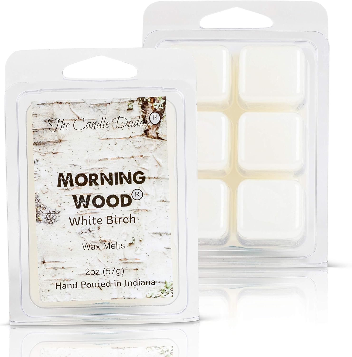 Morning Wood Funny White Birch Wax Melt 2 Oz 6 Cubes Pack