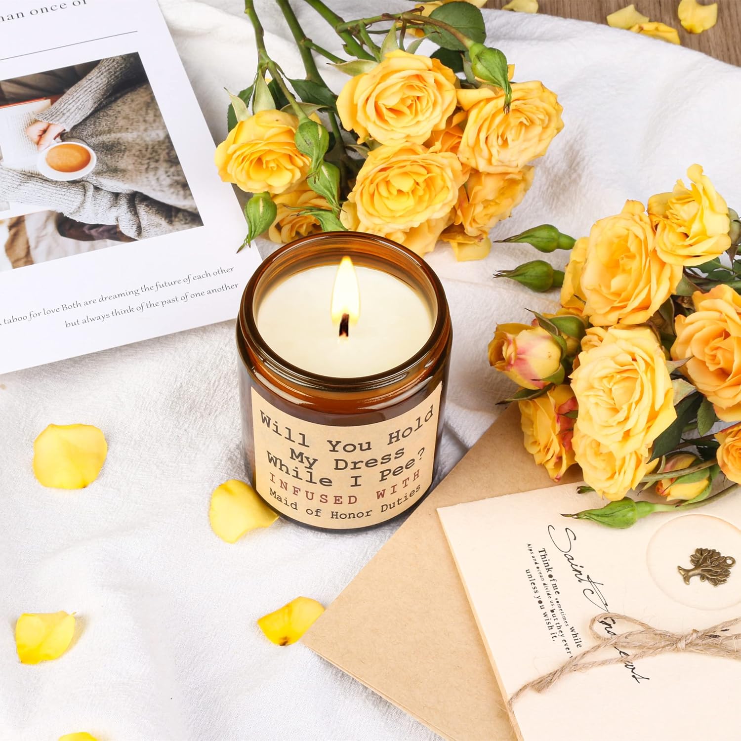 Vanilla Scent Soy Wax Gifts for Women Bridesmaids and Mays