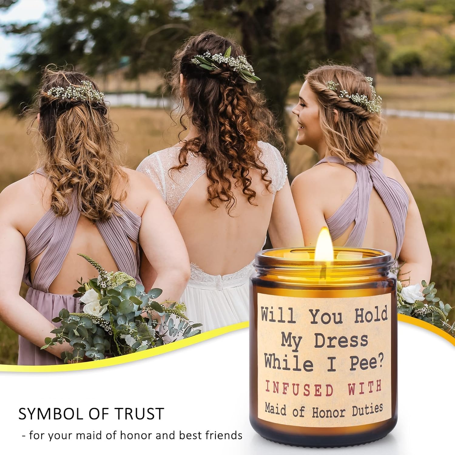 Vanilla Scent Soy Wax Gifts for Women Bridesmaids and Mays