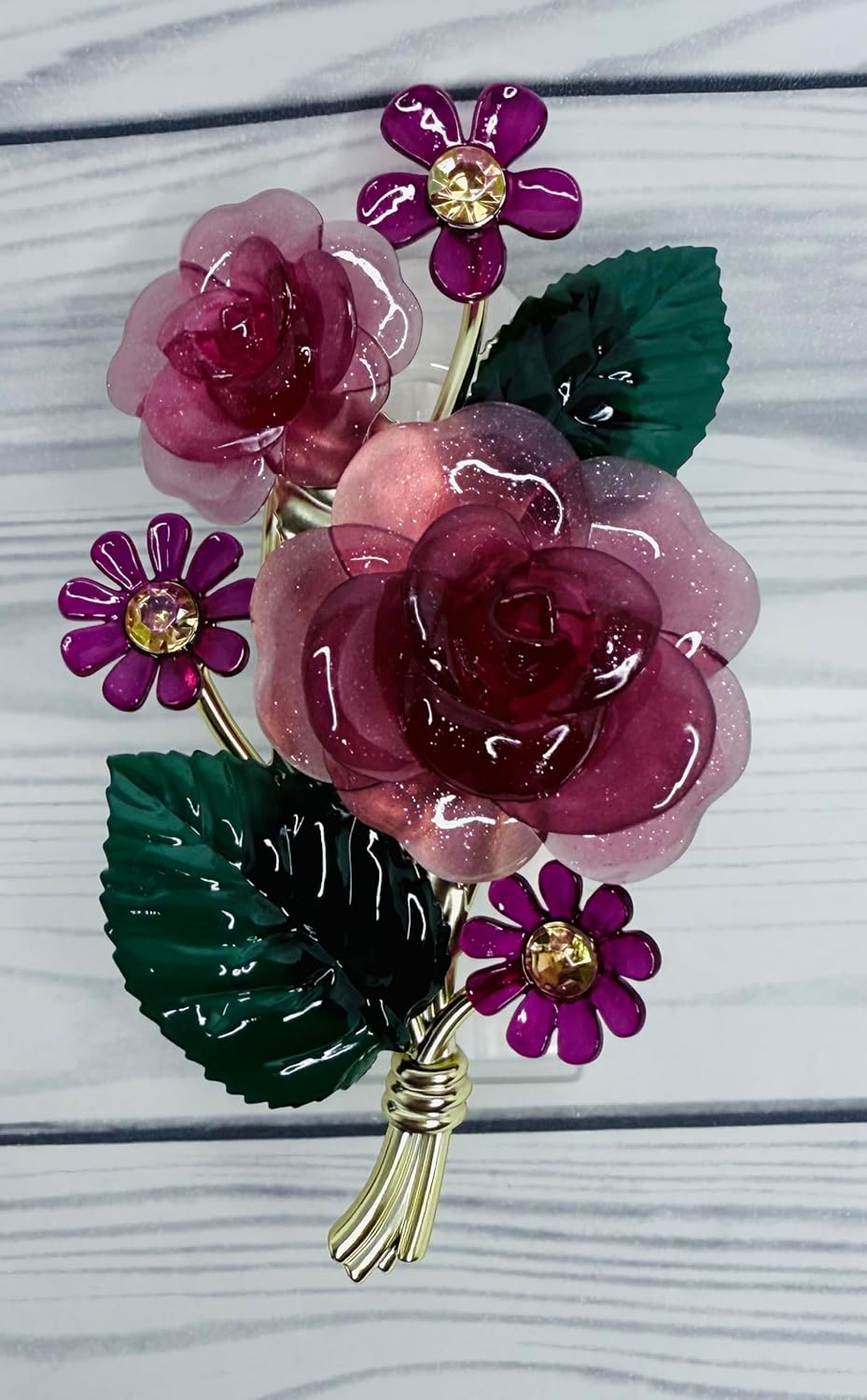 Pink Roses Adjustable Wallflowers Scent Control Nightlight Plug
