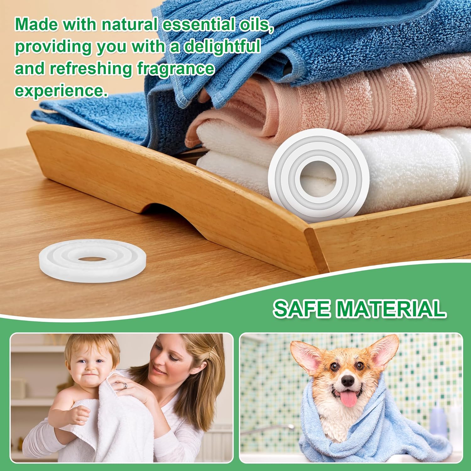 36 Pack Fragrance Discs 6 Flavors for Home Spa Car