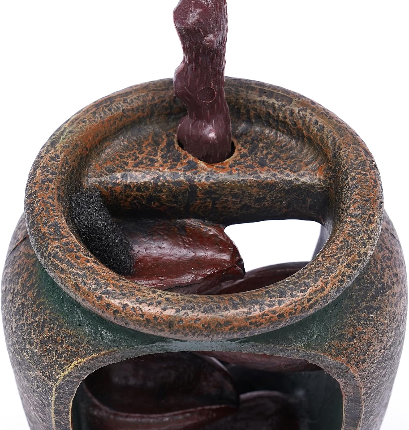 Indoor Desktop Fountain with LED Light and Plum Blossoms
