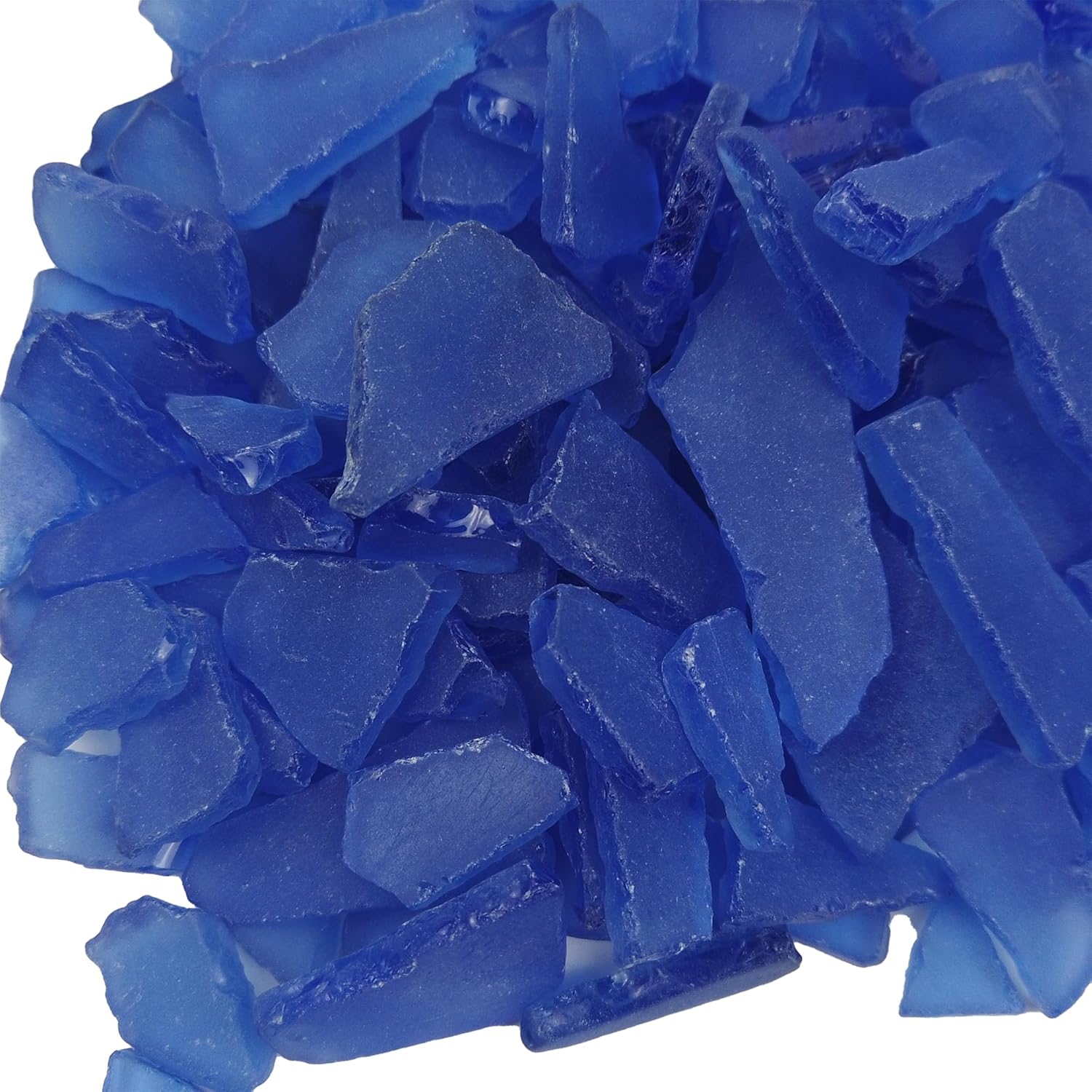 Blue Sea Glass for Crafts and Decor 13oz
