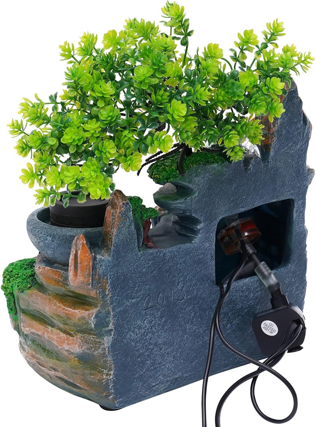 Mini Tabletop Fountain With LED Light - Indoor Decor
