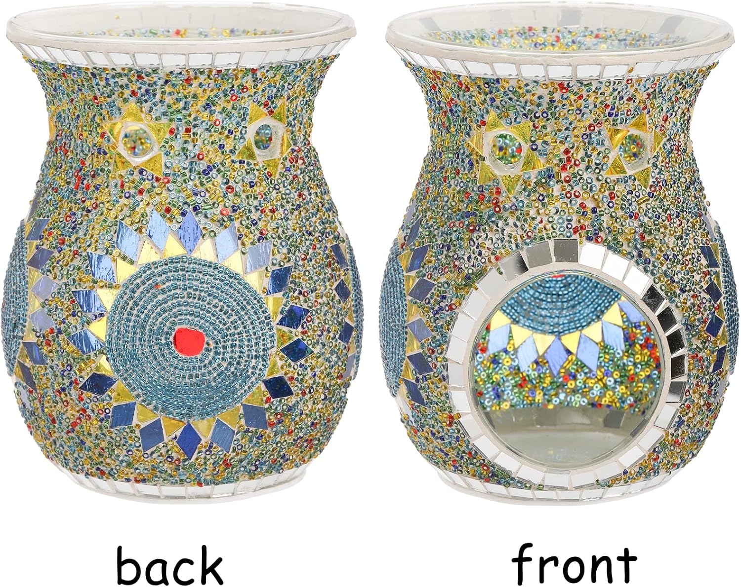 Lyellfe 2 Pack Mosaic Glass Diffuser