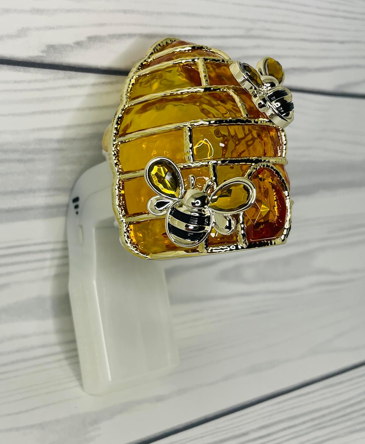 Stained Glass Beehive Wallflowers Scent Control Nightlight Plug