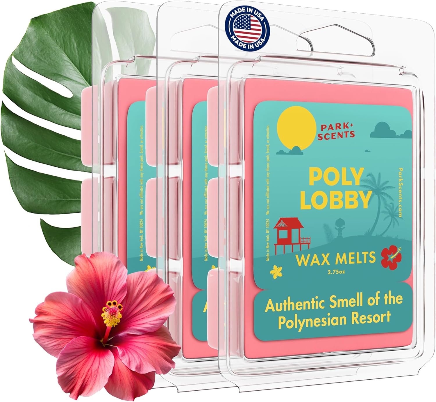 Park Scents Poly Lobby Luxury Hotel Candle Wax Melts 3 Pack