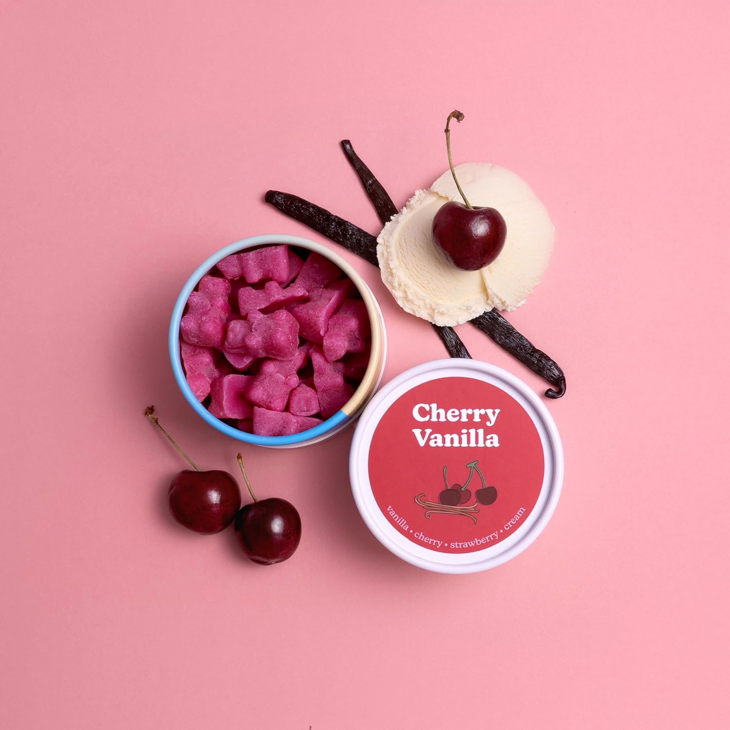 Happy Wax Cherry Vanilla Scented Bear Wax Melts - 4 oz Tin
