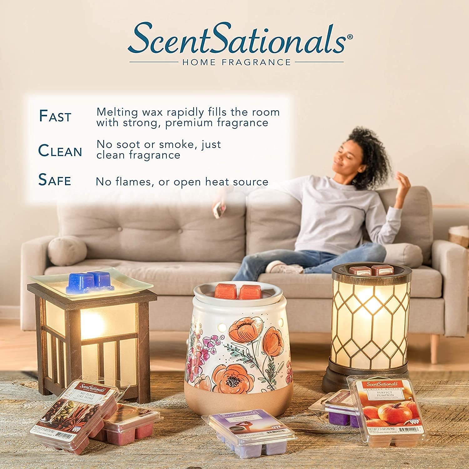 Scentsationals Wax Melt Warmer - Flame Free Fragrance Diffuser